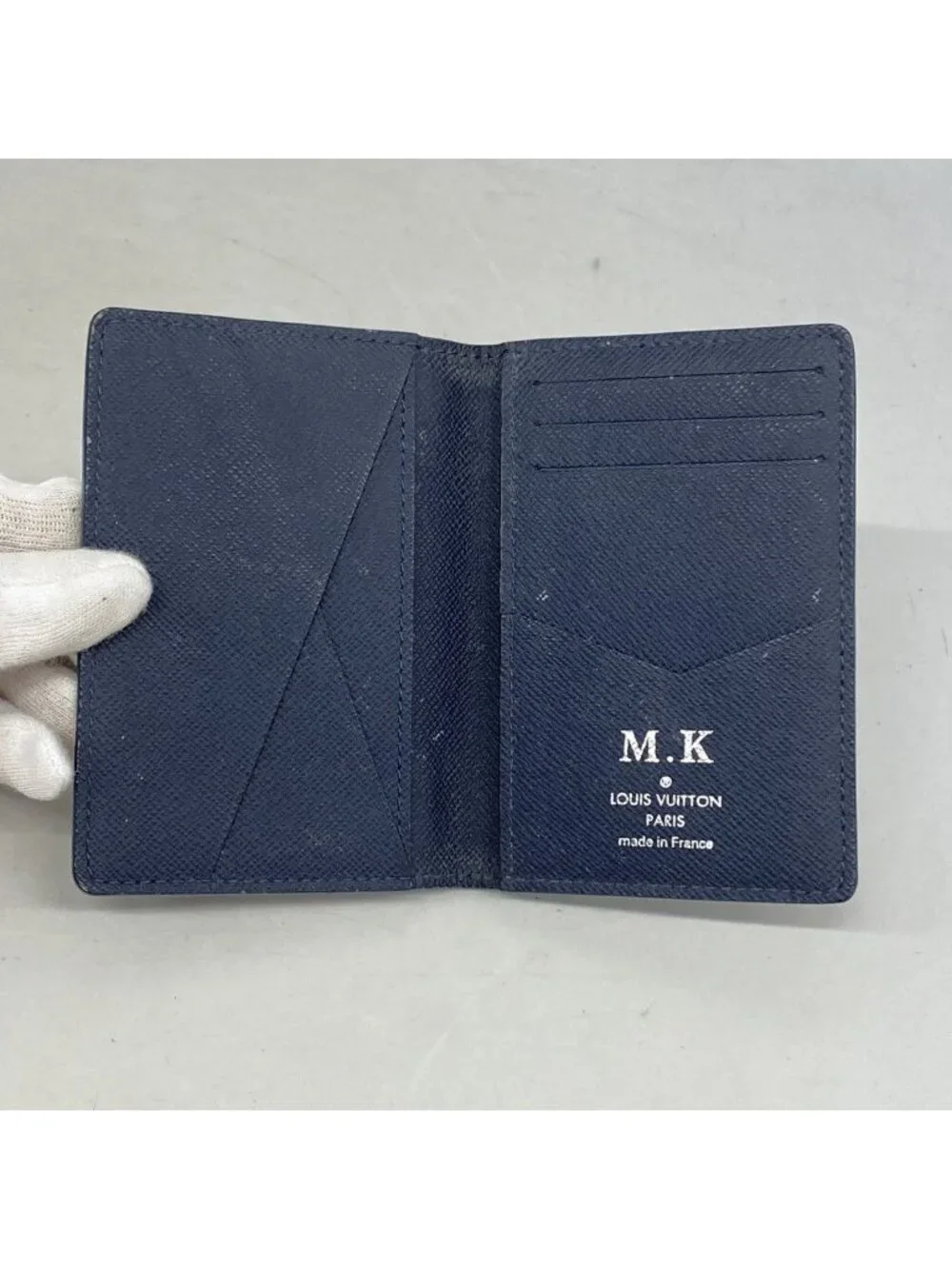 Louis Vuitton Card Case Taiga Organizer de Poche Blue